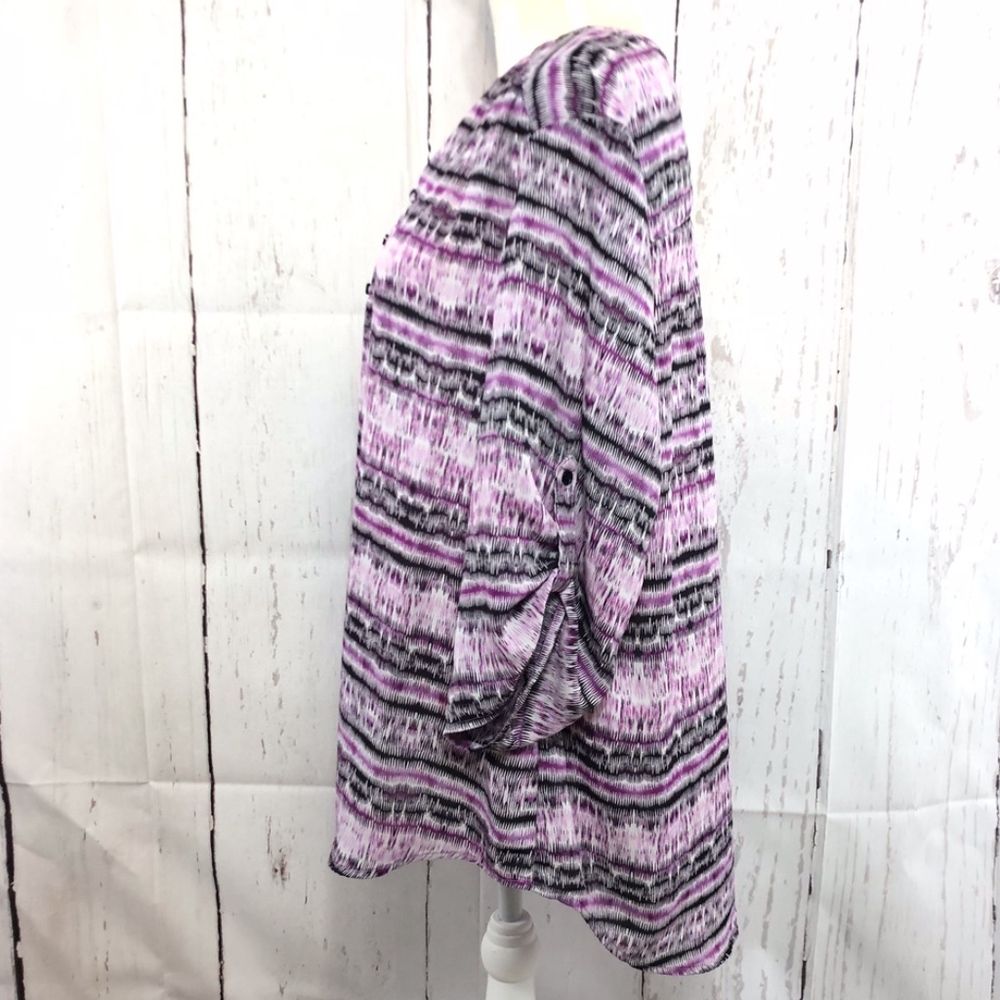 FADED GLORY 3/4 SLEEVE BLOUSE RIPPED 2X - Picture 4 of 8